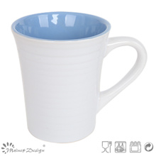 Caneca cerâmica do redemoinho azul e branco